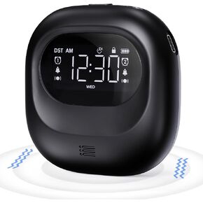 PPLEE Wireless Vibrating Alarm Clock for Heavy Sleepers, Loud Bed Shaker Alarm Clock Under Pillow, Weekday/Weekend Dual Alarms, Rechargeable Battery Operated, Backlight Digital Clock for Bedrooms