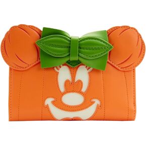 Loungefly Disney Minnie Mouse Glow in the Dark Pumpkin Flap Wallet