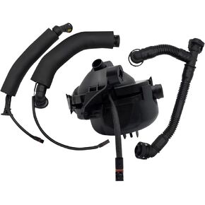 Crankcase Vent Valve Oil Separator with Hoses for BMW N52 325xi 330xi 525xi 530xi Z4 E85 E86 E90, 2001-2013, Replaaces OE 11617531423 11157567801 11157522931 11617559530