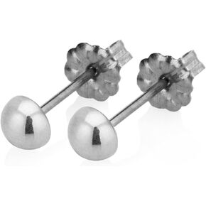 | Hypoallergenic Earrings | Mini Layla Stud Earrings | Silver | Titanium Stud Earrings for Women | Silver Earrings Studs, Sensitive Ears, Trendy Womens Earring Set