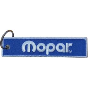 Mopar Current Logo (Since 2002) Logo embroidered Keychain 5" x 1" | logos front and back