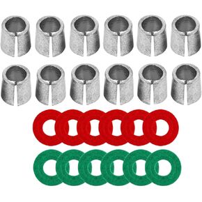 12 Pieces Battery Post Terminal Shims, Auto Lead Terminal Shim Caps with 12 Piece Washers for Top Post Battery Post Ends Repair Universal for Car Vehicles SUV Truck RV Boat