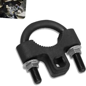 1 PC Automotive Steering Gear Rudder Stock Multi-function Wrench, U-shaped Tooth Structure Steering Gear Ball Head Inner Rocker Disassemble Tool, Repair Accessories, for Most Models (Black)
