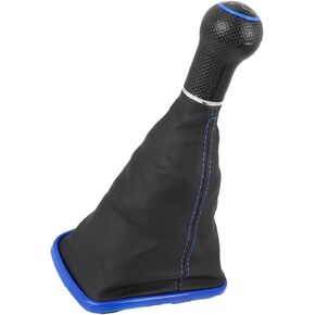 Motoforti 5 Speed 12mm Inner Hole Dia Gear Shift Knob Gaiter Boot Cover PVC Leather Blue for Volkswagen Mk4 Golf GTI R32 99-05 1J0711113EG Long-lasting