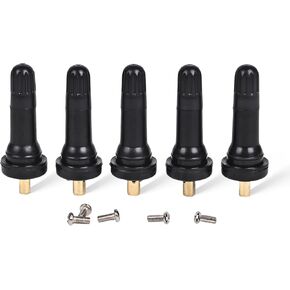 TPMS Snap-in Valve Stems Rubber Tire Valve Stems (5PCS) Fit for Buick Cadillac Chevrolet Dodge Ford Jeep Etc. Replacement OE# 20008 20018