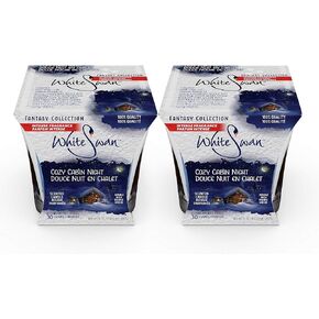 Premium Scented Candle (Cozy Cabin Night) & Large Candle Set - Long Lasting -30 Hrs | Pure Natural Strong Fragrance Ideal for Bath or Bedroom to Eliminate Odor, Stress Relief by White Swan in Saudi Arabia