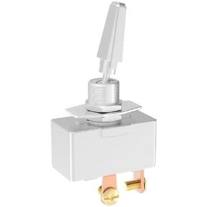Toggle Switch, Malictele12V 50A Heavy Duty ON/Off 2Pin SPST Premium Chrome-Plated Automotive Toggle Switch with Metal Screw Terminals for Auto Car Boats- 2Pack