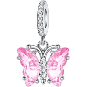 Butterfly Charm 925 Sterling Silver Charm Fits Women's Charm Bracelet & Necklace Valentine's Day Mother's Day Jewelry Gifts for Women