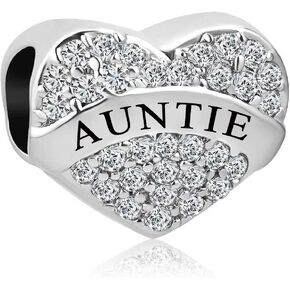 Heart I Love You Mom/Sister Charms for Bracelets Compatible with Pandora Bracelets for Women