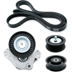 2722021419 Drive Belt Tensioner and Idler Pulley Serpentine Belt kit Replacement for Mercedes-Benz GLK350 E550 E350 CLK350 GL450 GL550 SLK300 Replaces 2722000270 2722021019 6pk2404