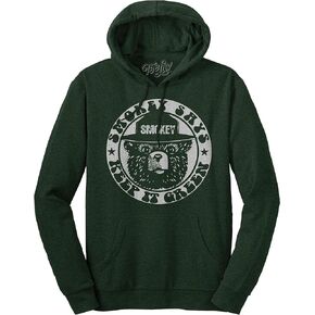 Tee Luv Men's Smokey Bear Hoodie - Keep It Green Hooded Smokey Bear Sweatshirt