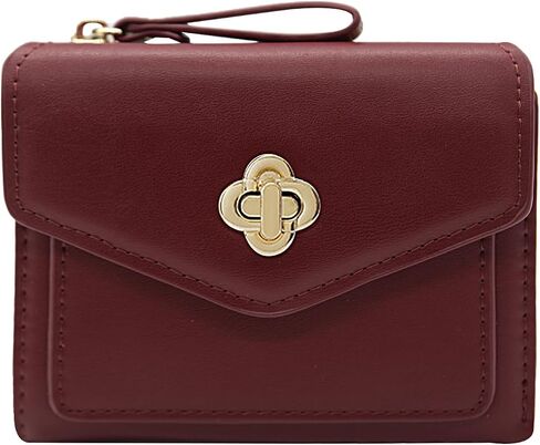 LJCZKA Wallet for Women Leather Bifold Cute Wallet Luxury Small Short Purse Credit Card Holder with Zipper Coin Pocket (White) in Kuwait