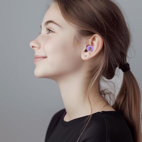 Purple Noise Cancelling Earplugs – Comfortable, High-Fidelity Sound, Perfect for Sleep, Travel, Studying, and Concerts in Saudi Arabia