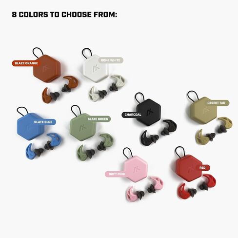 AXIL X20 Noise Reduction Ear Plugs - Orange - Customizable Fit Hearing Protection for Sleeping, Festivals, Live Events and Sports – 24dB Reusable Foam and Silicone Eartips with Carrying Case in Saudi Arabia