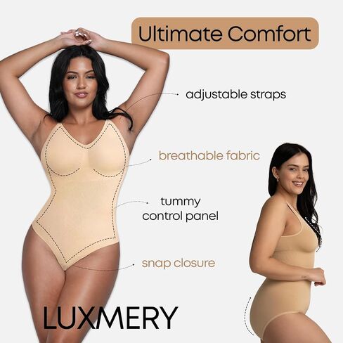 Sculpting Shapewear Bodysuit - Tummy Control - Seamless Compression Body Shaper Women in Kuwait