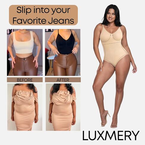 Sculpting Shapewear Bodysuit - Tummy Control - Seamless Compression Body Shaper Women in Kuwait