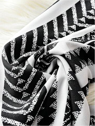 SHENHE Women's Striped Wide Leg Geo Print Boho Pants Belted Loose Flowy Palazzo Pants in Saudi Arabia