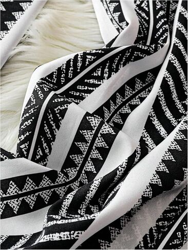 SHENHE Women's Striped Wide Leg Geo Print Boho Pants Belted Loose Flowy Palazzo Pants in Saudi Arabia