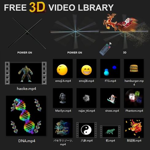 3D Hologram Fan 25.6 Inch HD 3D Hologram Fan with Phone app,Hologram Projector Advertising Display Library and Tabletop Holographic Led Ceiling Skylight Night Light Projector for Shop,Bar in Saudi Arabia