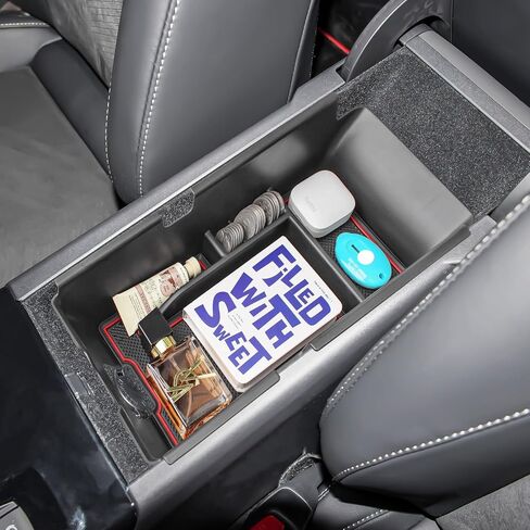 Center Console Organizer Compatible with Toyota Camry 2025 Accessories, ABS Plastic Armrest Insert Tray Secondary Storage Box for 2025 Camry LE/SE/XLE/XSE Accessories, Red Trim in Saudi Arabia