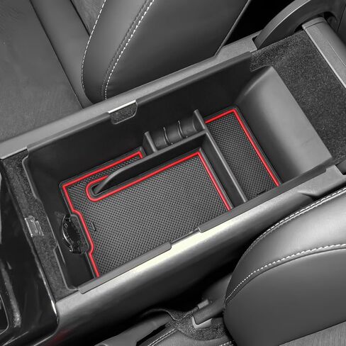 Center Console Organizer Compatible with Toyota Camry 2025 Accessories, ABS Plastic Armrest Insert Tray Secondary Storage Box for 2025 Camry LE/SE/XLE/XSE Accessories, Red Trim in Saudi Arabia