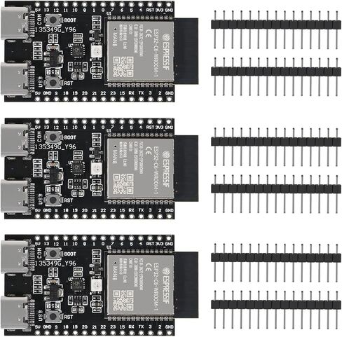 3 قطع ESP32-C6-WROOM-1 ESP32-C6 ESP32-C6-WROOM-1-N4 لوحة تطوير ESP32-C6-DevKitM-1 وحدة MCU ثنائية النواة من النوع C تدمج شبكة Wi-Fi كاملة وBLE لإنترنت الأشياء in Kuwait