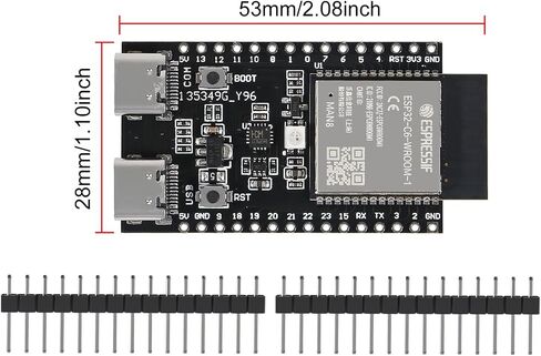 3 قطع ESP32-C6-WROOM-1 ESP32-C6 ESP32-C6-WROOM-1-N4 لوحة تطوير ESP32-C6-DevKitM-1 وحدة MCU ثنائية النواة من النوع C تدمج شبكة Wi-Fi كاملة وBLE لإنترنت الأشياء in Kuwait