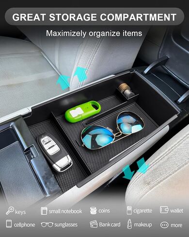 CDEFG for 2021 2022 2023 2024 2025 Kia K5 Console Organizer: Center Console Insert ABS Black Material Armrest Organizer Tray Secondary Storage Box Compatible with 2021-2024 2025 Kia K5 Accessories in Saudi Arabia