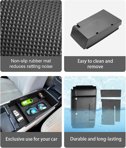 CDEFG for 2021 2022 2023 2024 2025 Kia K5 Console Organizer: Center Console Insert ABS Black Material Armrest Organizer Tray Secondary Storage Box Compatible with 2021-2024 2025 Kia K5 Accessories in Saudi Arabia