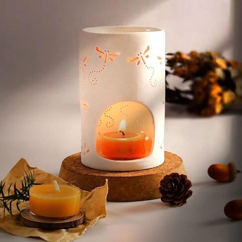 50PCS Pure Beeswax Tealight Candles, Natural Scent, Clear Cup， Raw in Kuwait