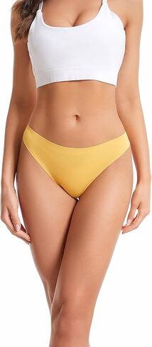Womens Underwear, Seamless Thongs, Soft and Breathable, Thongs for Women No Show, 6-Pack, Multicolor in Saudi Arabia