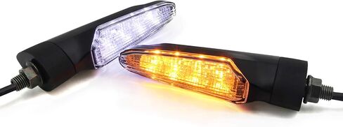 سطوع عالية للدراجات النارية LED بدوره إشارة الضوء + ضوء النهار لياماها MT-09 لكاواساكي Z800 لسوزوكي GSX لهوندا CBR1000 CBR600 - العنبر / الأبيض in Kuwait