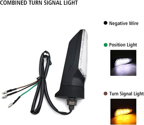 سطوع عالية للدراجات النارية LED بدوره إشارة الضوء + ضوء النهار لياماها MT-09 لكاواساكي Z800 لسوزوكي GSX لهوندا CBR1000 CBR600 - العنبر / الأبيض in Kuwait