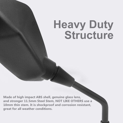 【2024 Upgraded】Motorcycle Convex Rear View Mirror, Mirrors For Bike,motorcycle,atv,scooter, with M8 M10 Threaded Bolt, with 7/8" Handle Bar Mount Clamp Compatible with Cruiser, Suzuki, Honda,Victory in Kuwait