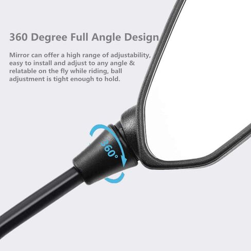 【2024 Upgraded】Motorcycle Convex Rear View Mirror, Mirrors For Bike,motorcycle,atv,scooter, with M8 M10 Threaded Bolt, with 7/8" Handle Bar Mount Clamp Compatible with Cruiser, Suzuki, Honda,Victory in Kuwait