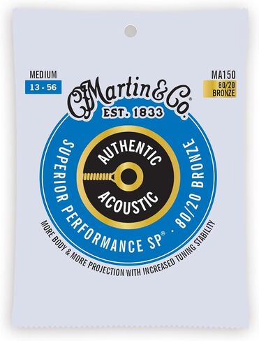 Martin Authentic Acoustic Guitar Strings, Superior Performance Extra Custom Light in Kuwait