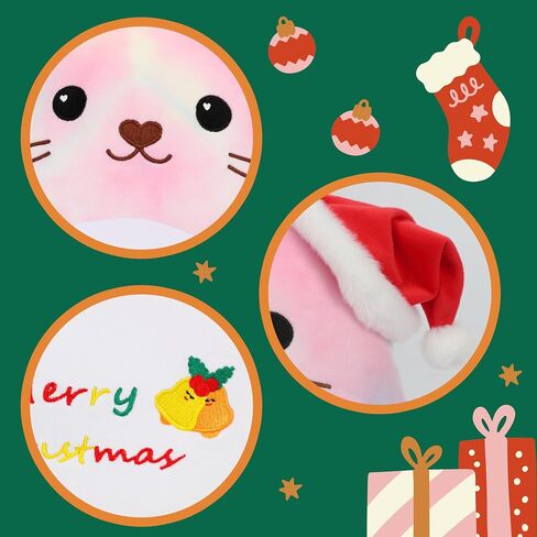 Cuteoy Merry Christmas Cat Plush Pillow Cute Plush Toy Soft Stuffed Animal Plushies for Girls Boys Birthday in Saudi Arabia