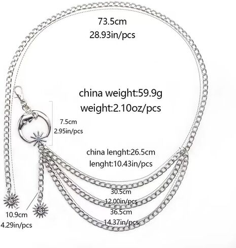 Multi Layered Body Chain Waist Pirate Chain Belt for Women Gold Belt Chain Queen Portrait Waist Chain Sun Flower Waist Chain Sun Moon Waist Chain Portrait Coin Pirate Waist Chain Belly Chain Body Jewelry for Women in Kuwait