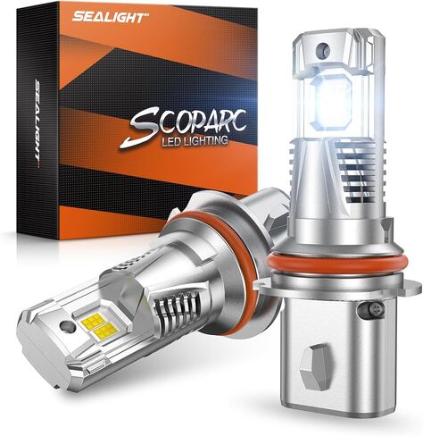 SEALIGHT 𝟗𝟎𝟎𝟓+𝐇𝟏𝟏 𝐋𝐢𝐠𝐡𝐭 Combo, 64,000LM 700% Super Brighter, 1:1 Real Size, 6500K Cool White Fog Light Bulbs for Car Powersports ATV/UTV, Pack of 4 in Saudi Arabia