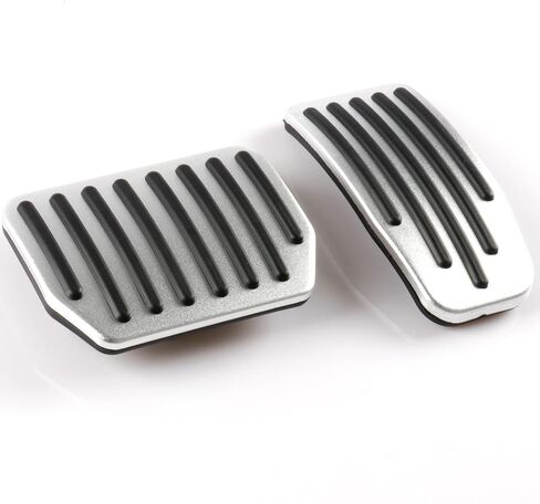 Amiss 2 PCS Non-Slip Foot Pedals Pads Fit for Tesla Model 3 and Model Y, Auto Aluminum Pedal Covers Accelerator Brake Pedal Cover, Car Interior Accessories Kits - Black in Saudi Arabia