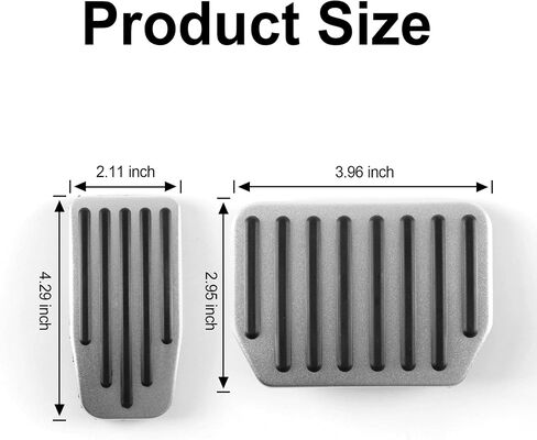 Amiss 2 PCS Non-Slip Foot Pedals Pads Fit for Tesla Model 3 and Model Y, Auto Aluminum Pedal Covers Accelerator Brake Pedal Cover, Car Interior Accessories Kits - Black in Saudi Arabia