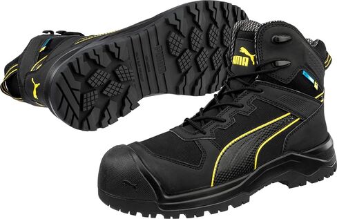 PUMA Men's Rock 6" Composite Toe Industrial Boot, Black, 8.5 in Saudi Arabia