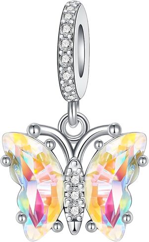 Butterfly Charm 925 Sterling Silver Charm Fits Women's Charm Bracelet & Necklace Valentine's Day Mother's Day Jewelry Gifts for Women in Saudi Arabia