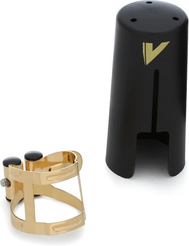 Vandoren LC56AP M/O Ligature and Plastic Cap for Soprano Saxophone; Aged Gold Finish in Kuwait
