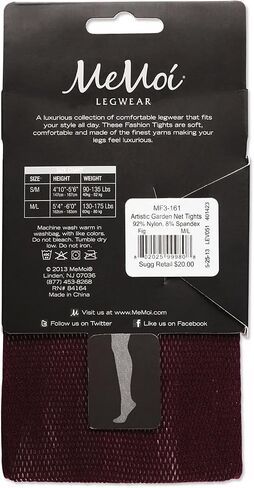 MeMoi Women's Artistic Garden Nylon Net Tights in Saudi Arabia