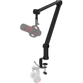IXTECH Microphone Boom Arm with Desk Mount, 360° Rotatable, Adjustable and Foldable Scissor Mounting for Podcast, Video Gaming, Radio and Studio Audio, Sturdy and Universal - Elegance Model