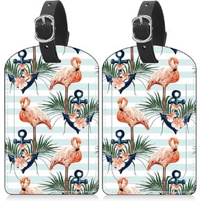 American Football Luggage Tags for Suitcases, 2 Pack Leather Travel Suitcase Tag with Privacy Flap Address Card and Adjustable Leather Loop for Adult Teen Cruise Airport Travel Essentials