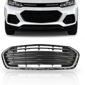 PartsFlow Front Bumper Grille Black With Chrome Grill For 2017 2018 2019 2020 Chevrolet Chevy Trax GM1211015