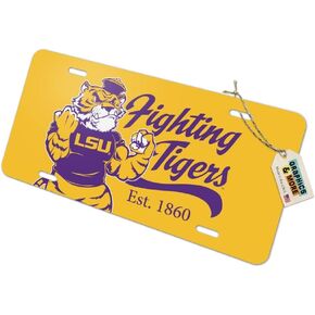 GRAPHICS & MORE Mike The Fighting Tiger LSU Novelty Metal Vanity Tag License Plate