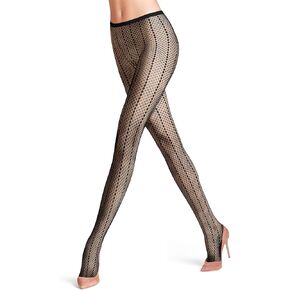 FALKE Women's Lady Suit Patterned Fishnet Tights, 1 Pair Footed